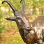 bronzeskulptur Ziege Geißbock