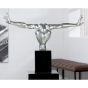 Skulptur "Kliffspringer in silber" groß
