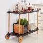 Frame Trolley aus Aluminium und Teak
