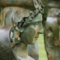 Bronzeskulptur "Griechische Sphinx" als Wasserspeier