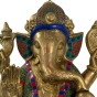 Sitzender Ganesha aus Messing - Einzelstück - 37cm
