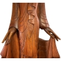 Nahansicht des Holzbuddha