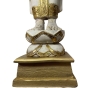 Nahansicht des Holzbuddha