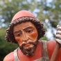 Holzskulptur "Der heilige Georg - Drachentöter"