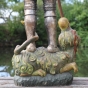 Holzskulptur "Der heilige Georg - Drachentöter"