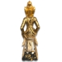 Rückansicht der Holzfigur Herrscher