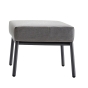 Solpuri Loop Lounge Hocker inkl. Sitz-Polster in anthrazit von der Seite