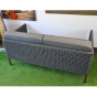Cane-line Encore 2-Sitzer Loungesofa in bordeauxrot + dunkelgrau