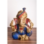 Sitzender Ganesha aus Messing - Einzelstück - 42cm