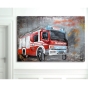 Metall - Wandbild "Feuerwehr"