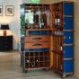 Barschrank auf Rollen, navy 