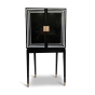 Authentic Models Art Deco Bar Likörschrank Schwarz & Weiß