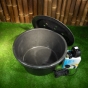 Steinguss Moai-Kopf als Wasserspiel - Komplettset, 66cm