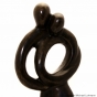 Moderne Bronzeskulptur "Abstraktes Liebespaar". Bronzefiguren und Gartenfiguren bei Kunsthandel Lohmann in Timmendorfer Strand.