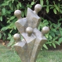 abstrakte bronze-skulptur familie