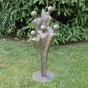 moderne bronzefigur familie