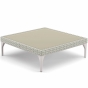 DEDON MU Hocker / Kaffeetisch in weiss mit Glas 