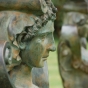 Bronzeskulptur "Griechische Sphinx" als Wasserspeier