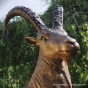 Bronzeskulptur Steinbock für den Garten