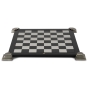 Authentic Models Wendbares Spielbrett, Dame, Schachbrett, schwarz