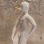 Blattgold Nase der Keramikskulptur Snob