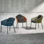 Solpuri Loop Dining Sessel inkl. Kissen, eckig