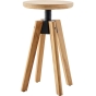 Solpuri Spindle Teak Drehhocker