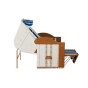 Sonnenpartner Gartenstrandkorb "Classic" 2-Sitzer Liegemodell