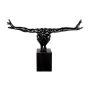 Skulptur "Kliffspringer in schwarz" groß