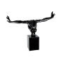 Skulptur "Kliffspringer in schwarz" groß