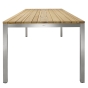 teak edelstahl gartentisch