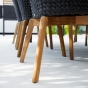 Teakholz Gartenstuhl mit Rope textil