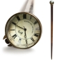 Gehstock zum Wandern aus Holz mit Uhr