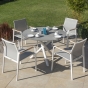 Zebra Mikado Tisch 6228, Ø110 cm, Aluminium, weiß