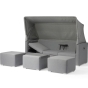 Jack Lounge Textil in silbergrau