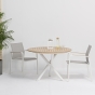 Zebra Mikado Tisch 6228, Ø110 cm, Aluminium, weiß