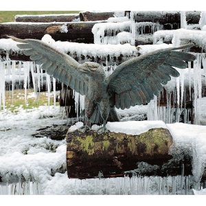 Lebensgroßer Adler-88303- aus Bronze von Rottenecker