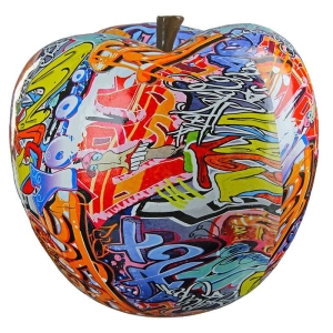 Bunte Apfel Skulptur
