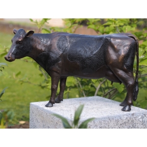 Bronzeskulptur "Milchkuh stehend"