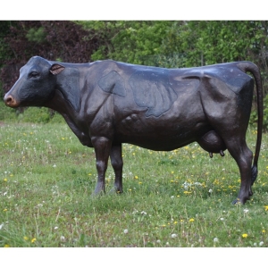 Bronzeskulptur "Lebensgroße Milchkuh"