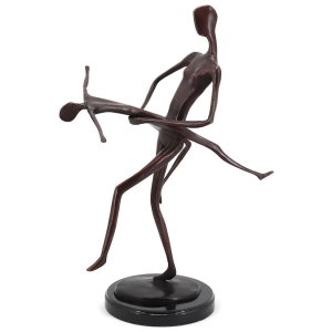 Ansicht der Bronzefigur "Abstraktes Tanzpaar" vor weißem Hintergrund