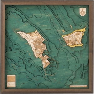 Cutting Brothers 3D-Holzkarte "Helgoland"