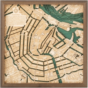 Cutting Brothers 3D-Holzkarte "Amsterdam"