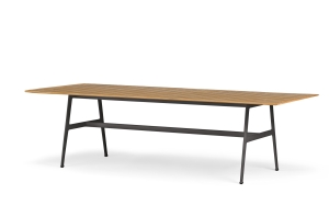 DEDON Seax Esstisch 100x280cm, Gestell schwarz Jean-Marie Massoud Designertisch Gartentisch