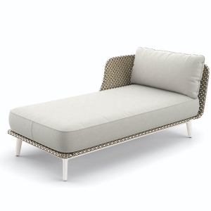 Dedon Mbarq Daybed rechts in pepper inkl. Kissen