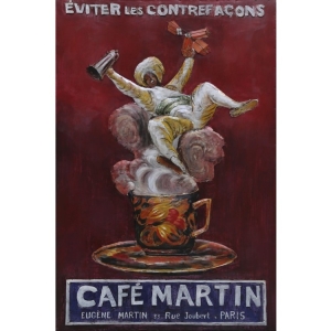 Metall - Wandbild "Café Martin Paris"