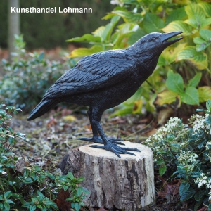 Weiblicher Rabe aus Bronze