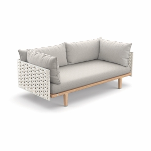 Dedon Sealine 2er-Sofa in silver beige