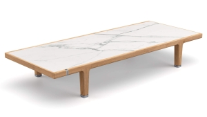 Dedon Sealine Kaffeetisch 65x162cm in weiss