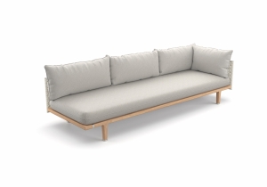 Dedon Sealine Lounge Modul XL links in silver beige